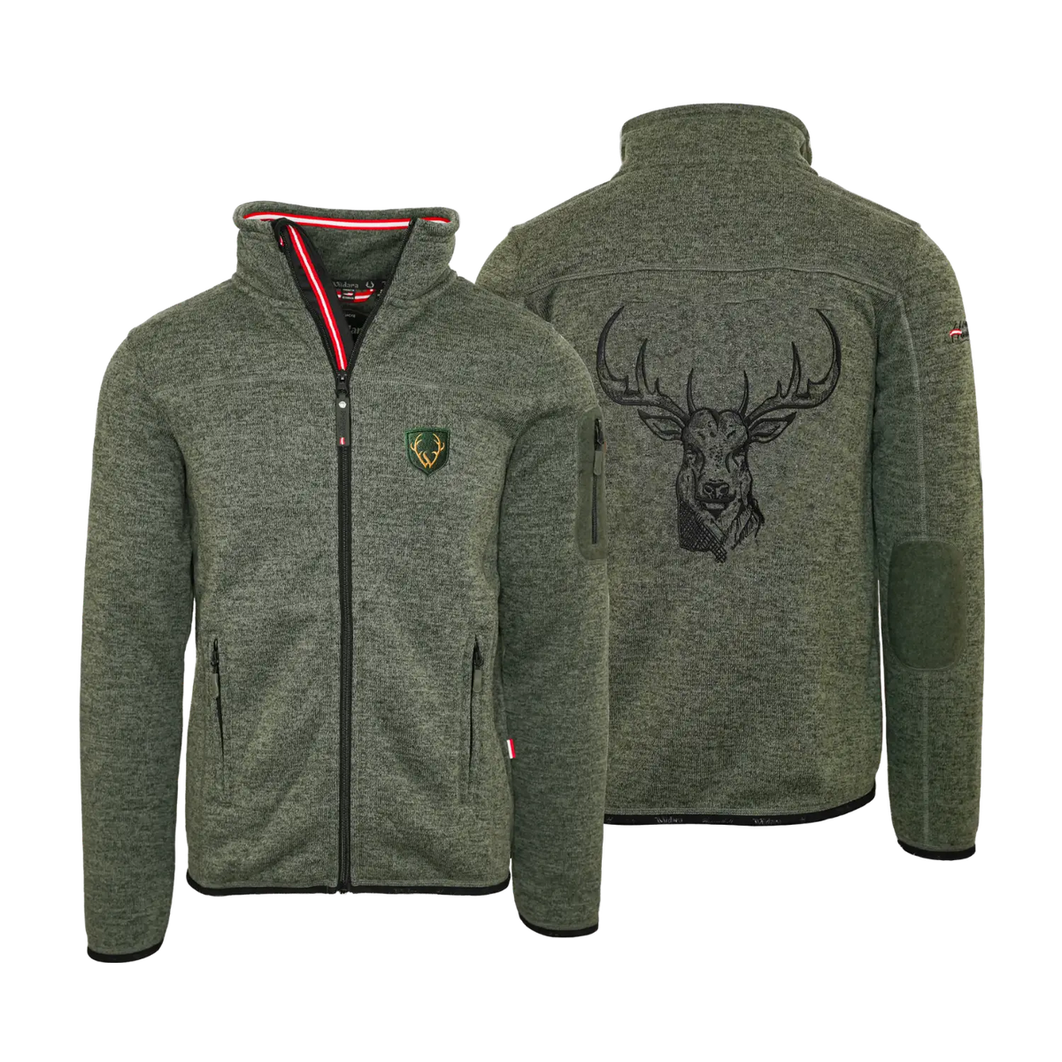 Hirsch Kultjacke ohne Kapuze dunkelgrün #Farbe_Dunkelgrün