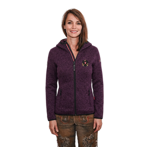 LIMITIERTE Österreich Adler Kultjacke mit Kapuze - Bordeaux-Violett