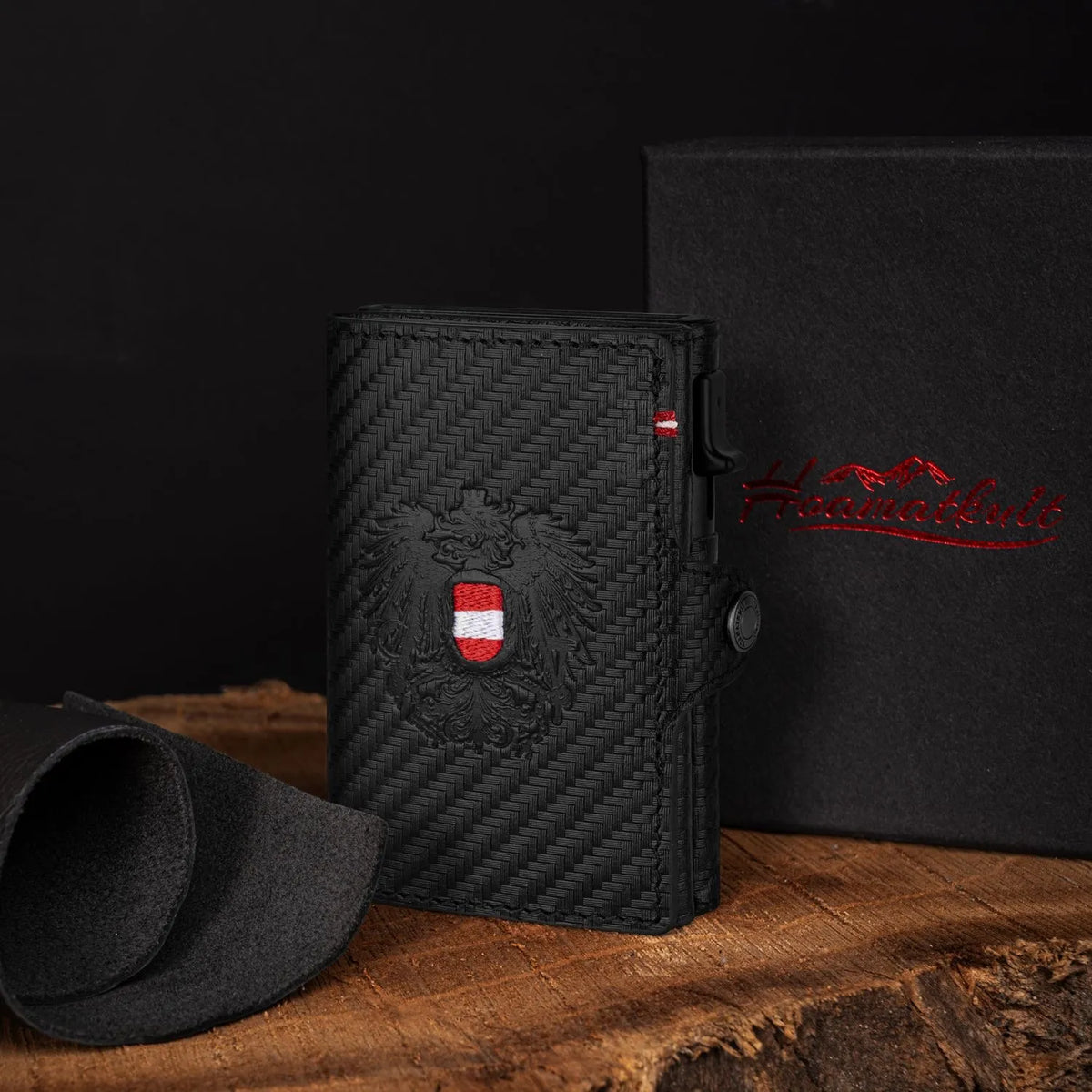 Hoamatkult Geldtasche Smart Wallet schwarz #Farbe_Carbon