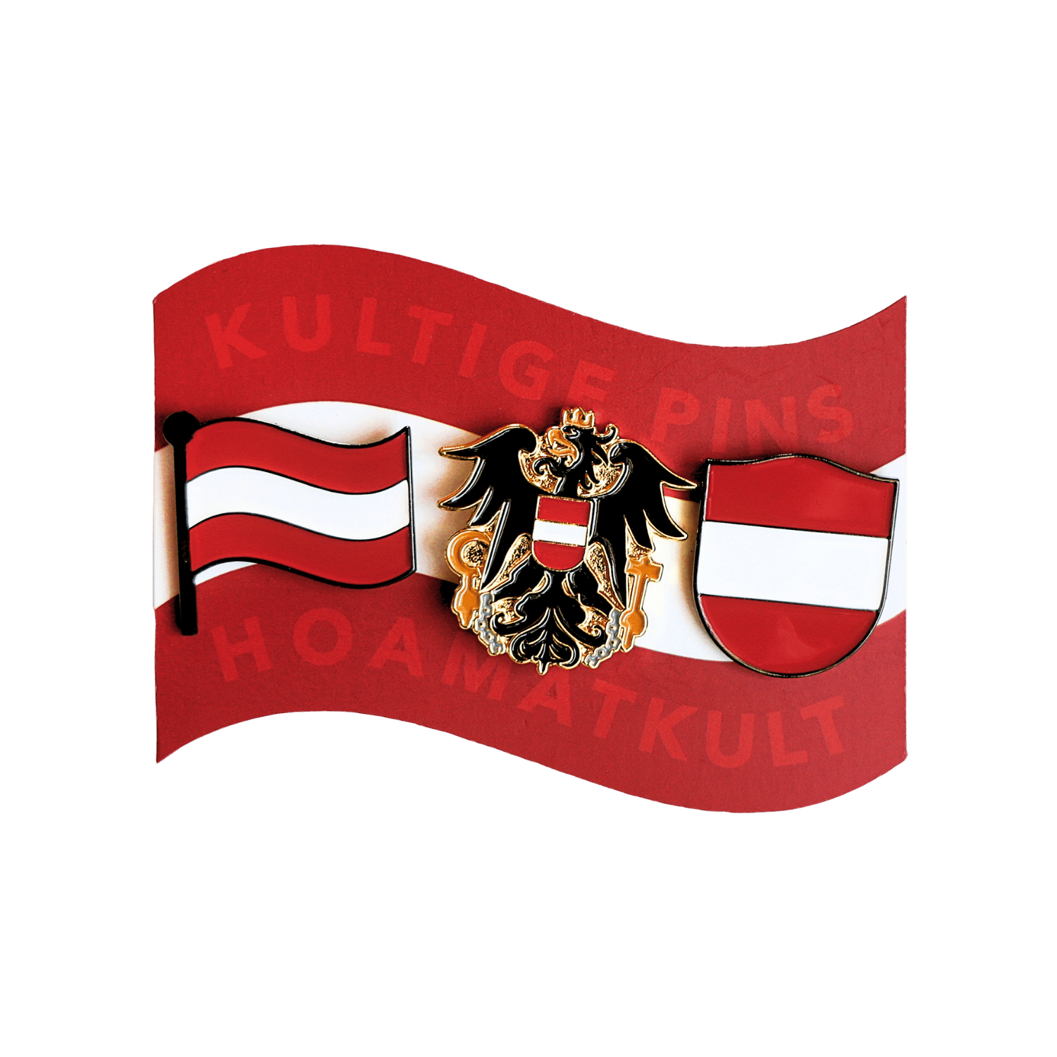Hoamatkult Kultige Pins Österreich 3er Set