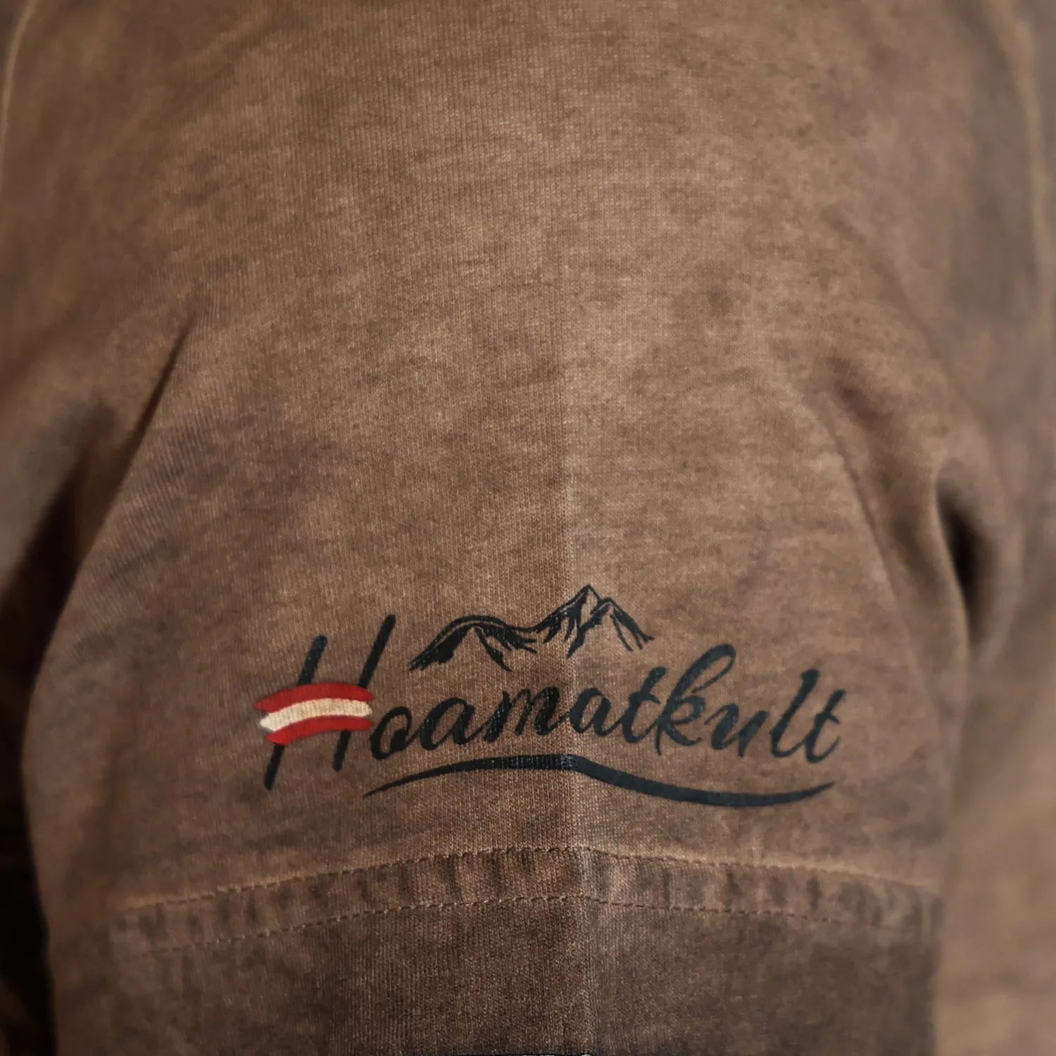 Hoamatkult Label Shirt Herren #Farbe_Dunkelbraun-Vintage