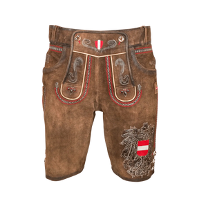Hoamatkult Lederhose Österreich Adler Klassik Braun