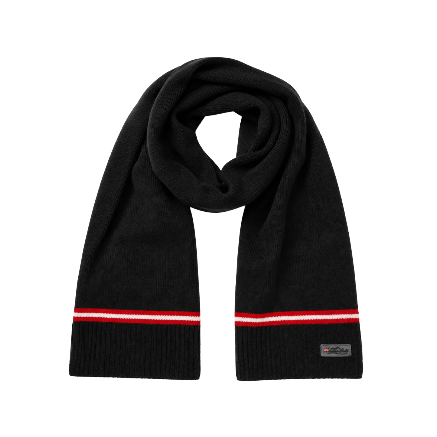 Hoamatkult Merino Strickschal schwarz #Farbe_Schwarz