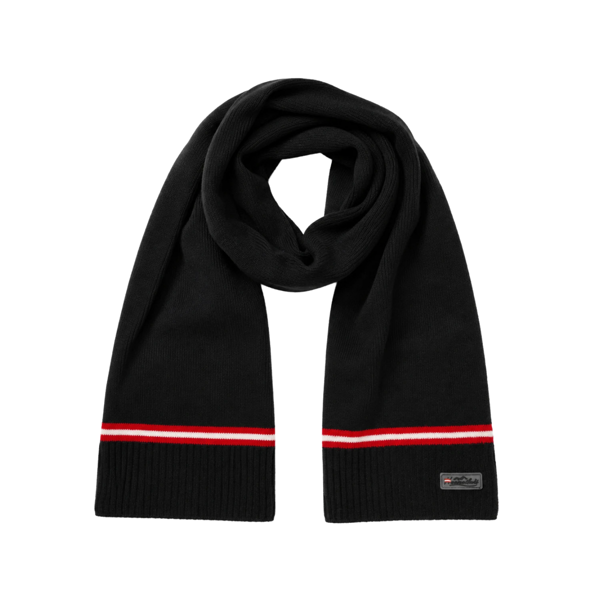 Hoamatkult Merino Strickschal schwarz #Farbe_Schwarz
