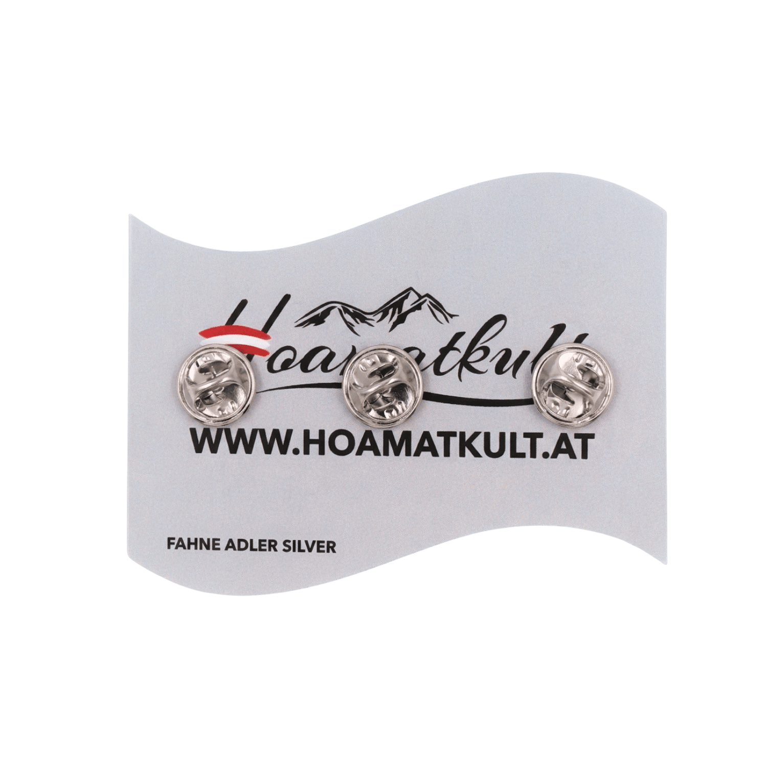 Hoamatkult Österreich Pin Set Silber Rueckseite