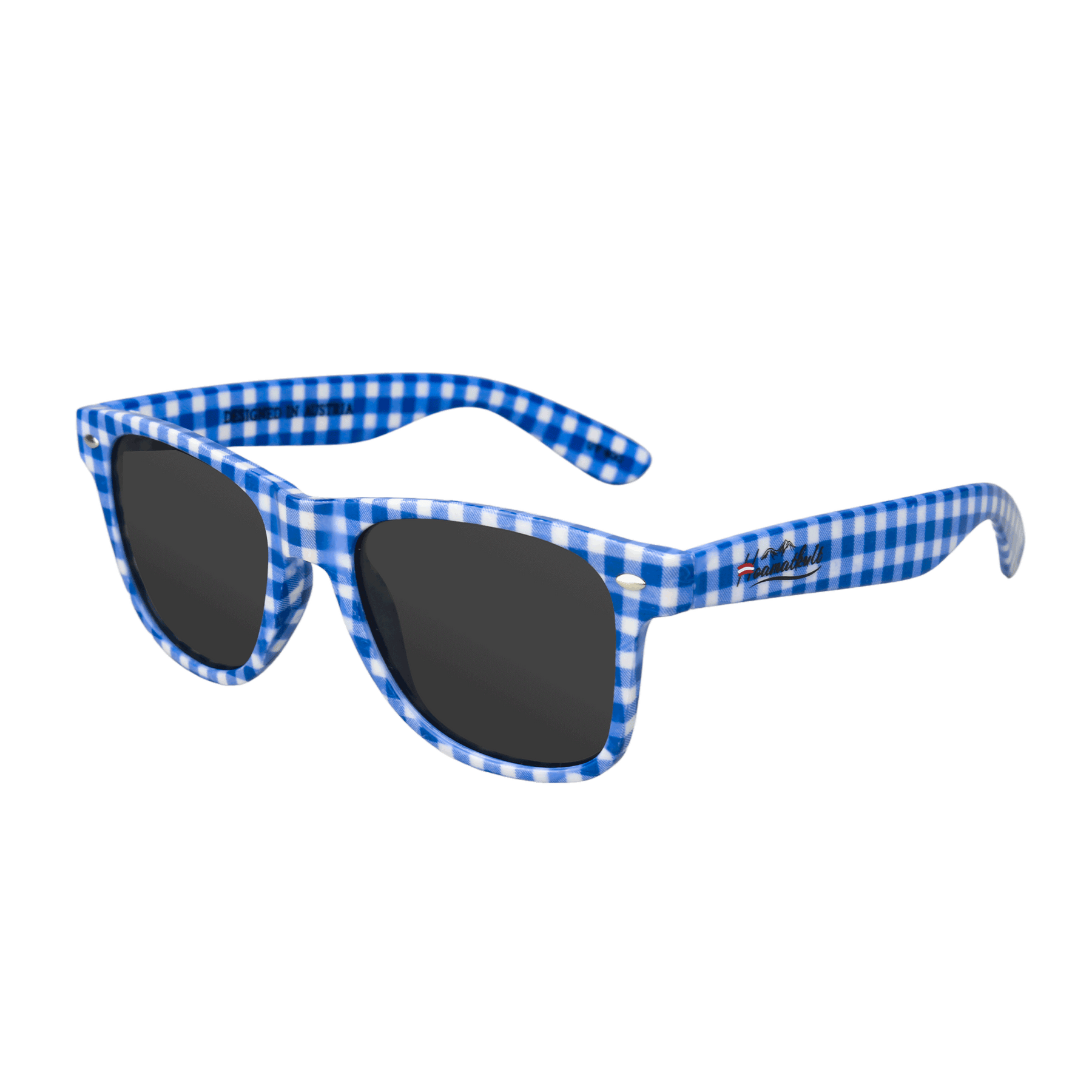 Hoamatkult Sonnenbrille blau kariert