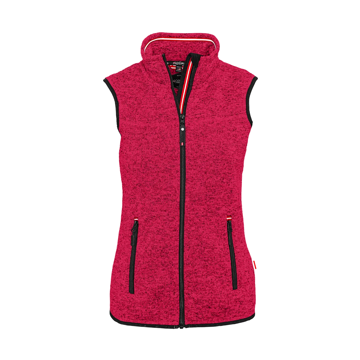 Hoamatkult Strickfleece Gilet Damen rot #Farbe_Magenta