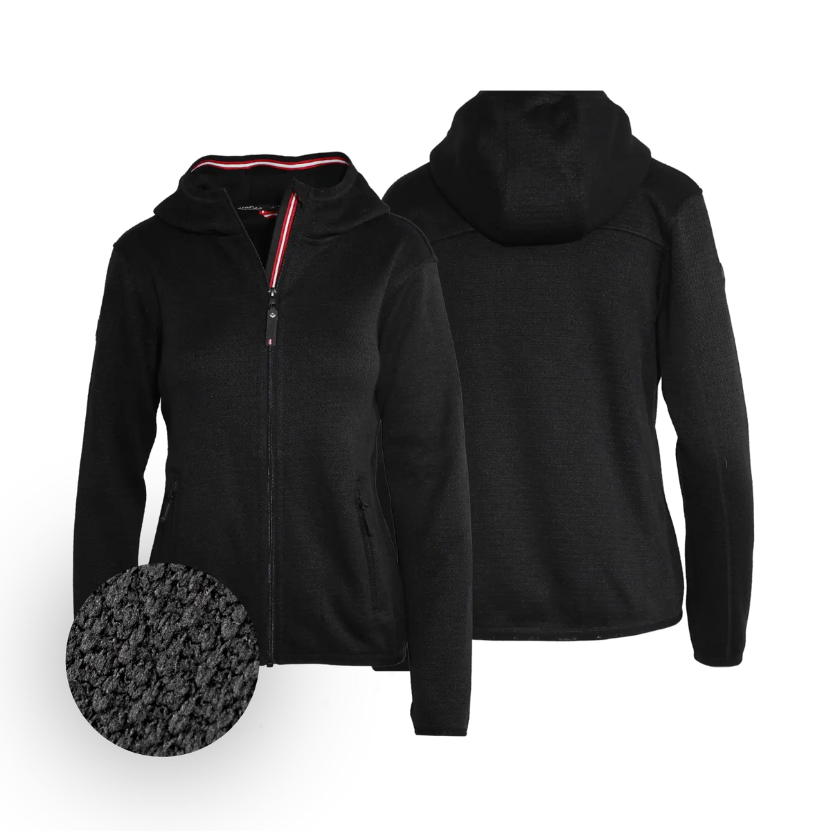 Hoamatkult Strickooptik Jacke schwarz #Farbe_Schwarz-Strick