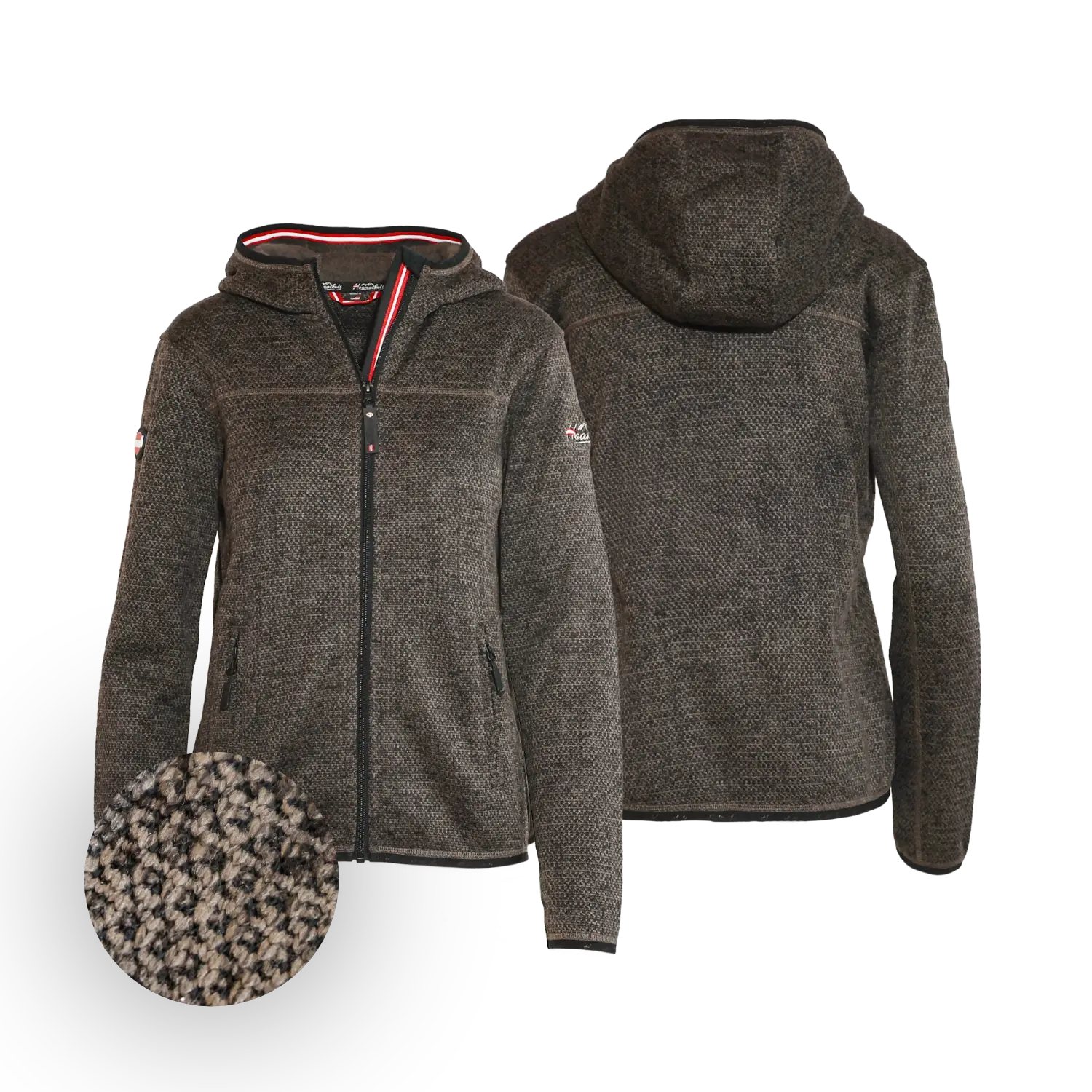 Hoamatkult Kultjacke mit Kapuze - Strickoptik