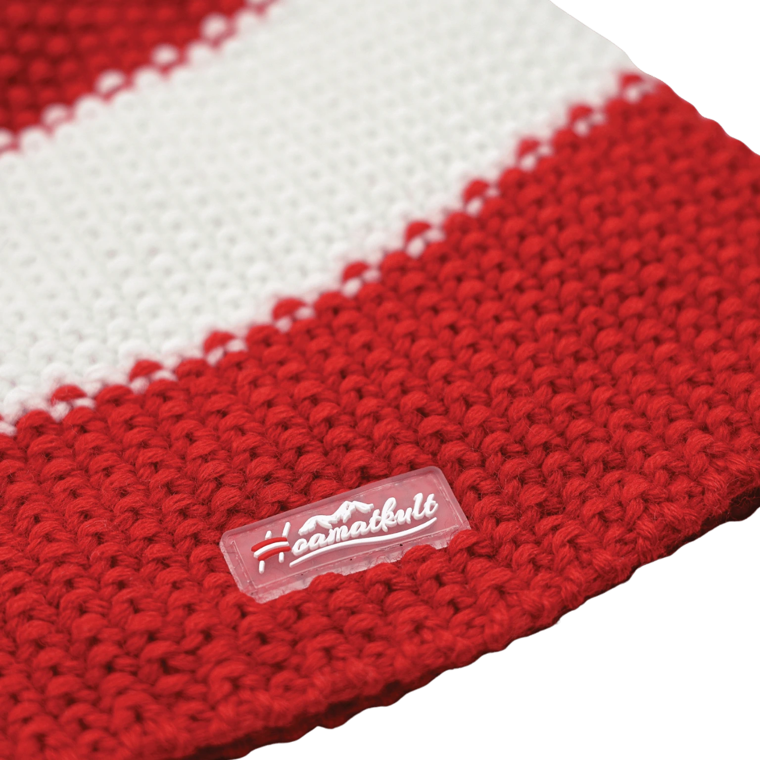 Hoamatkult Wintermütze rot-weiß-rot