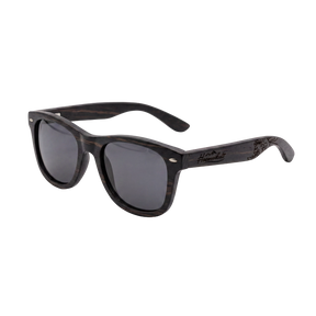 Holz Sonnenbrille schwarz Zebrano