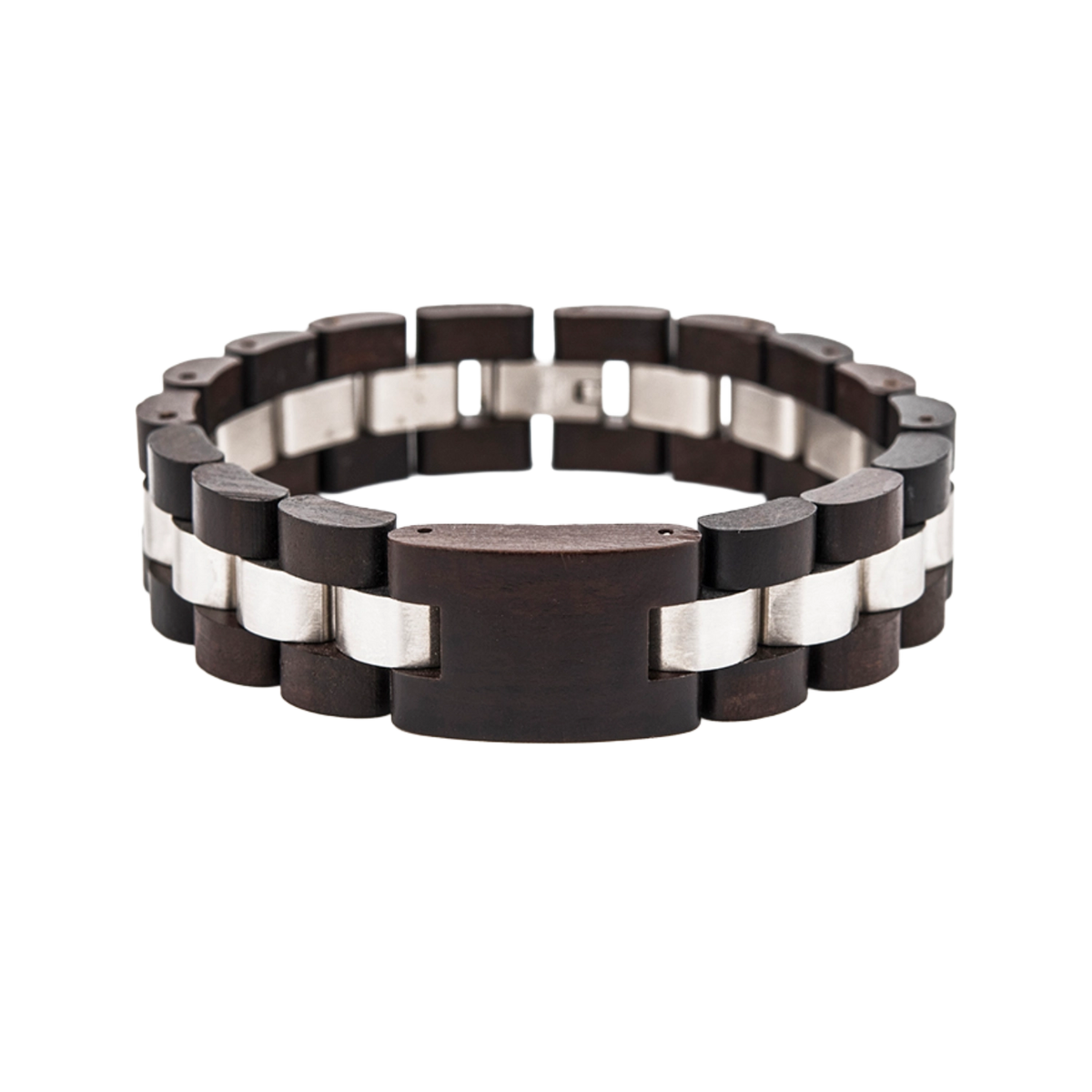 Holzarmband für Herren mit Metalleinsatz #Auswahl_Herren