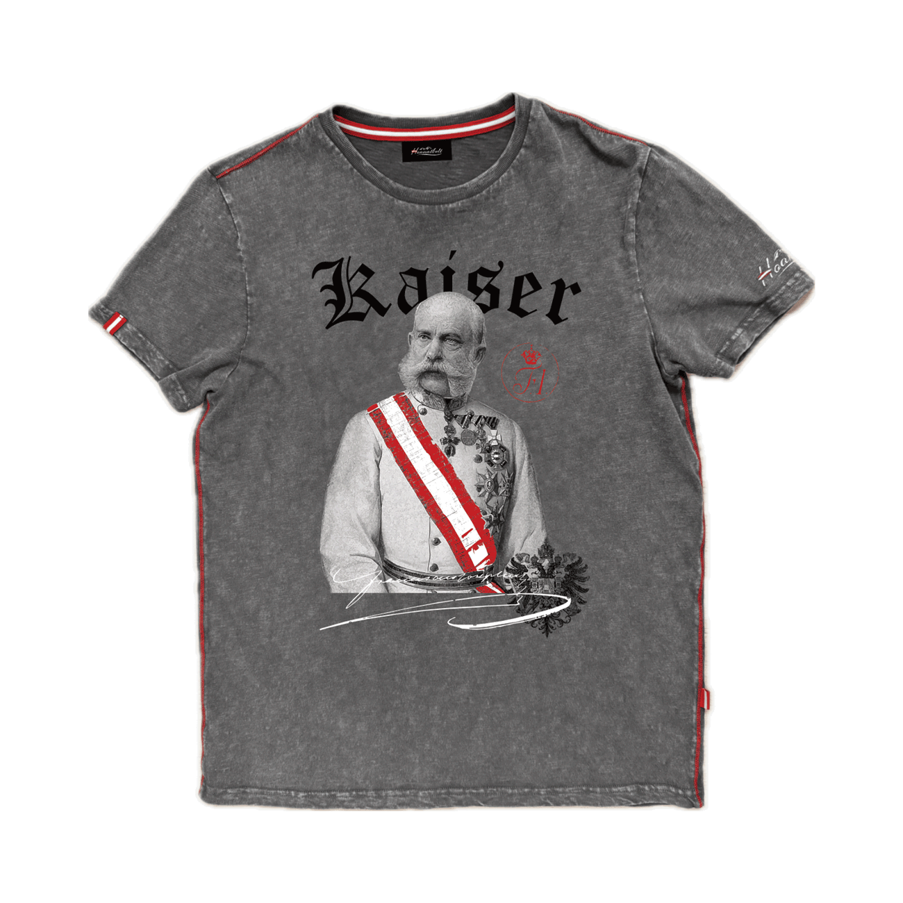 Kaiser Franz Josef T-Shirt für Herren dunkelgrau