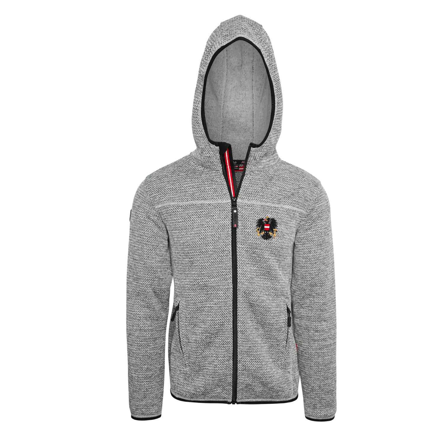 Österreich Kultjacke mit Kapuze - Strickoptik