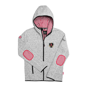 Österreich Trachten Kultjacke mit Kapuze - Karo Rot