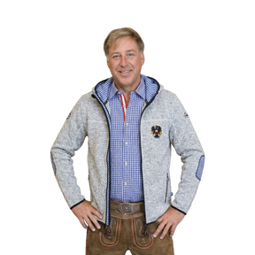 Karo Trachten Jacke für Herren Karo blau