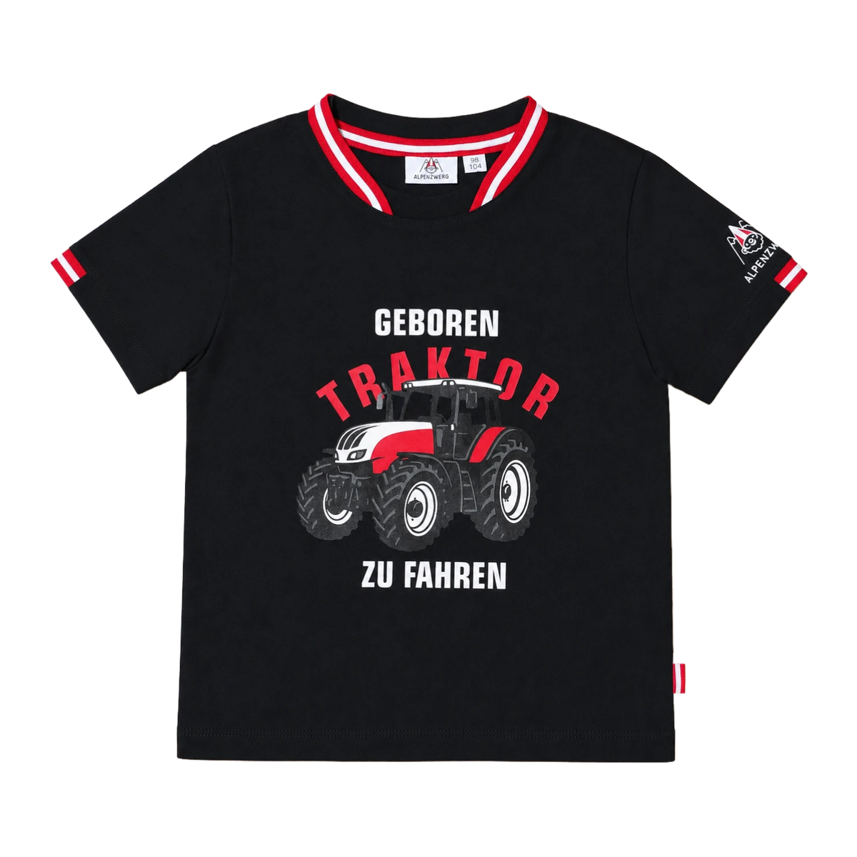 Kinder T-Shirt Traktor Österreich #Farbe_Schwarz