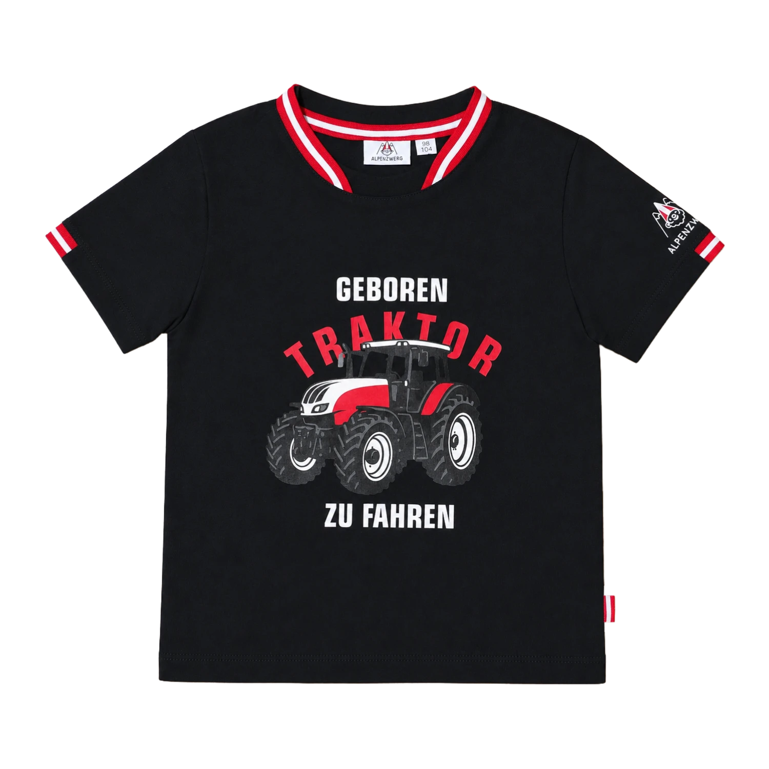 Traktor Kinder T-Shirt - Schwarz