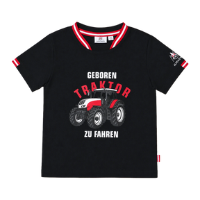 Traktor Kinder T-Shirt - Schwarz