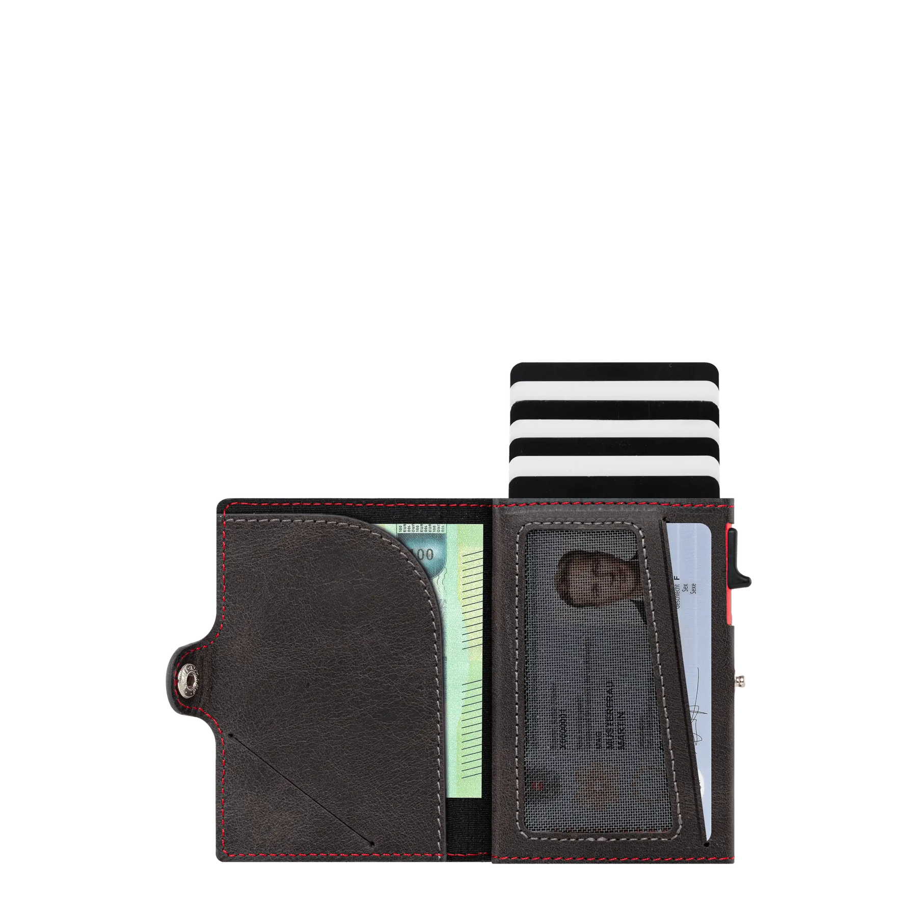 Adler Smart Wallet Bifold mit Karten-Pop-Up Funktion aus Echtleder