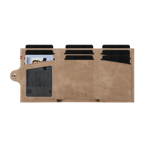 Adler Slim Wallet aus Echtleder mit Spiegel, Münzfach & RFID-Schutz