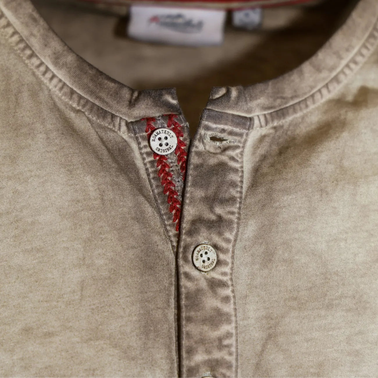 Knopfleiste Hoamatkult Trachten Shirt #Farbe_Hellbraun-Vintage