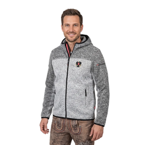 Österreich Kultjacke mit Kapuze - Hellgrau / Dunkelgrau