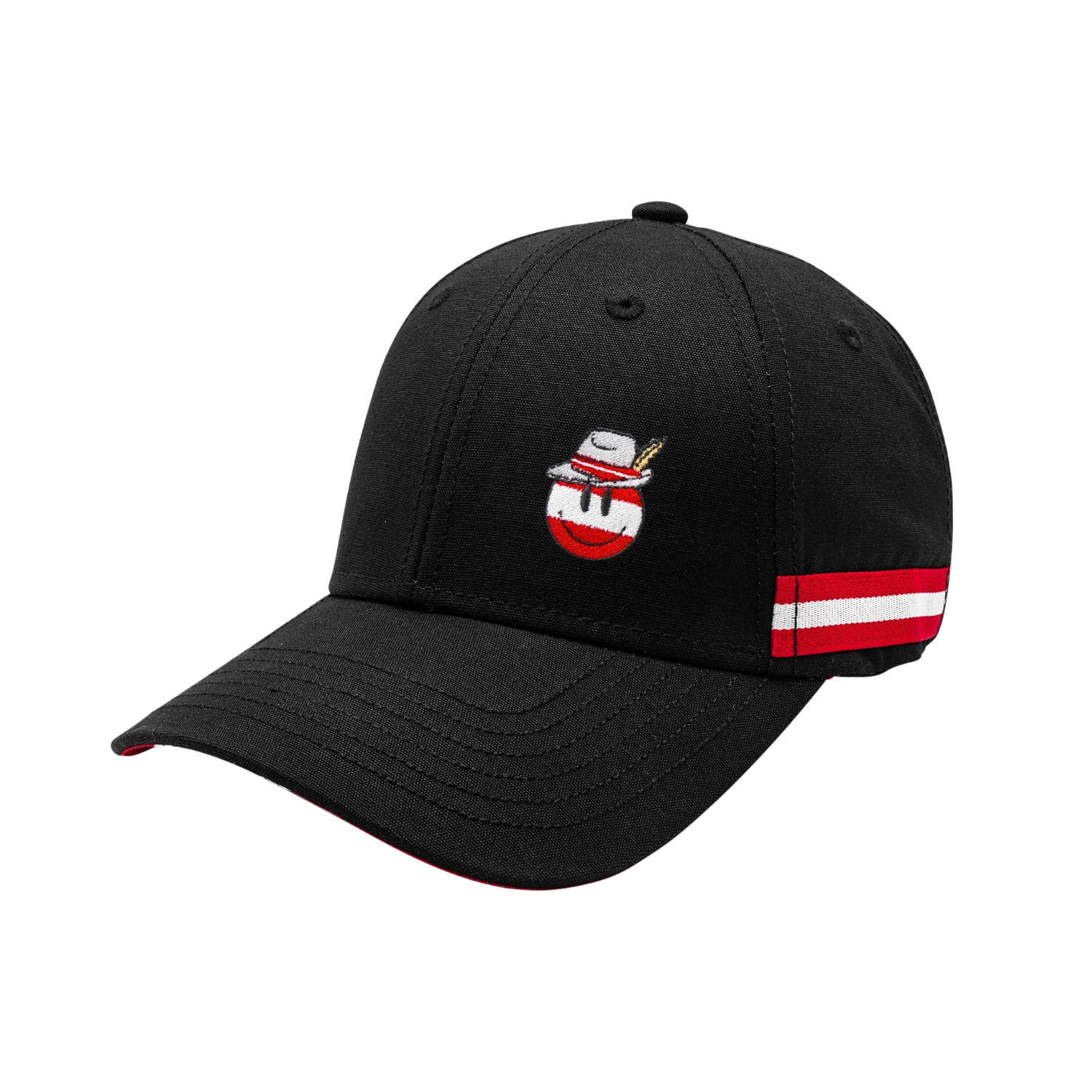 Kult Smiley Cap schwarz