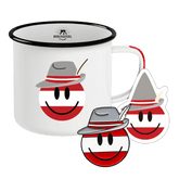 Kult Smiley Tasse Sticker Ansteckpin