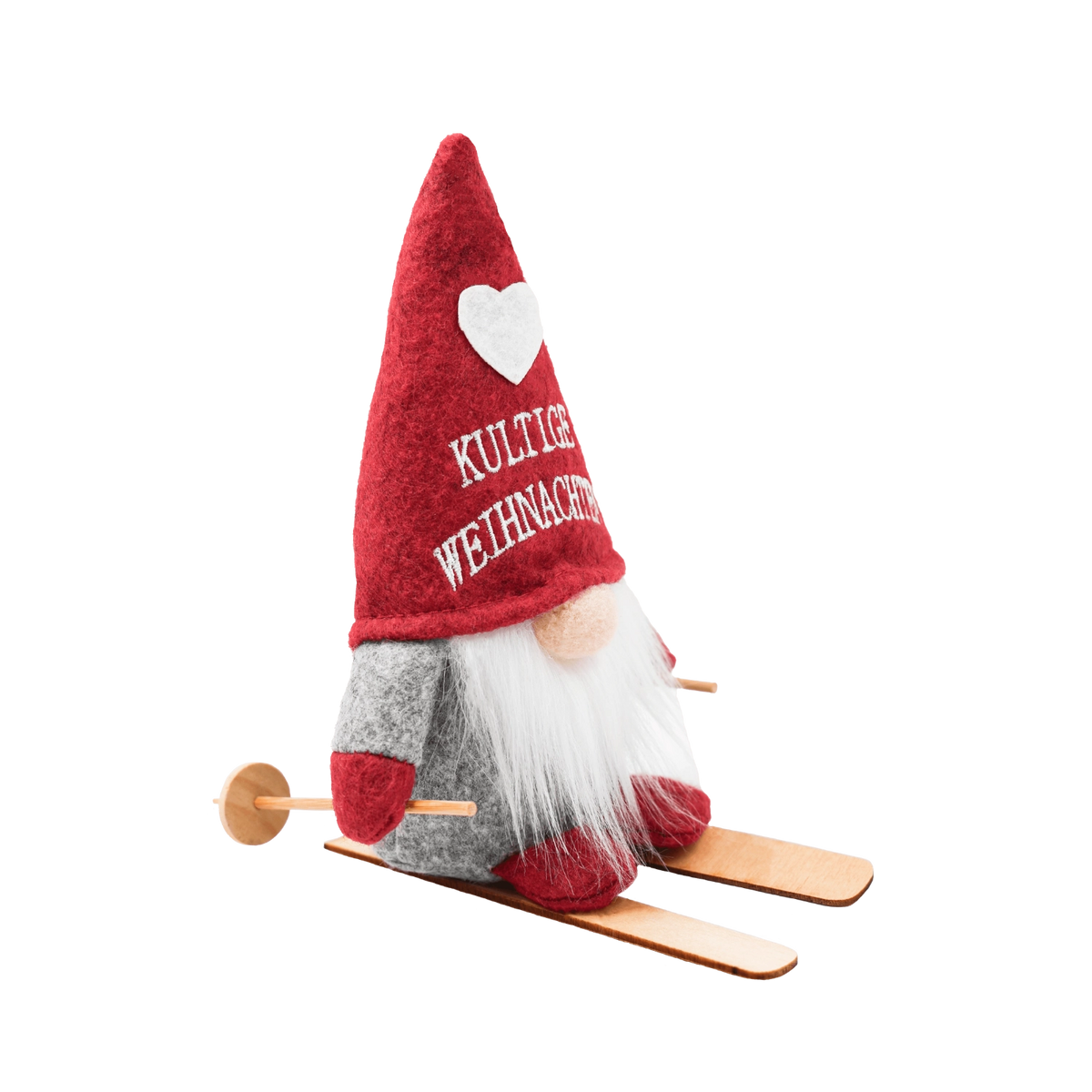 Kultiger Weihnachtswichtel Skifahrer