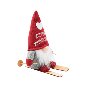 Kultiger Weihnachtswichtel Skifahrer