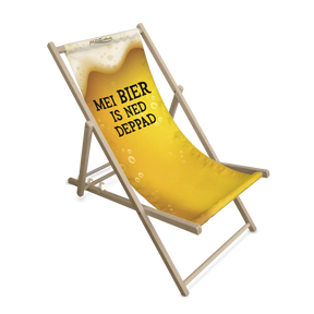 Liegestuhl Bier Motiv