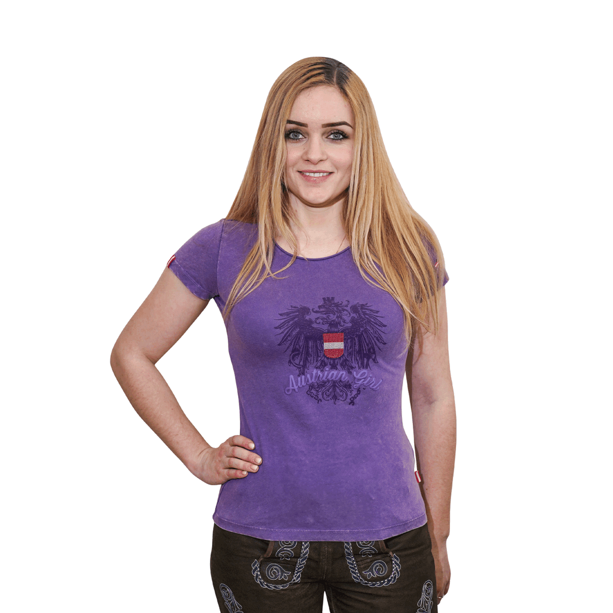 Lila Austrian Girl T-Shirt Hoamatkult
