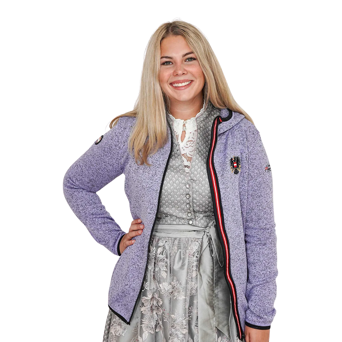 Lila Fleece Jacke Lavendel Damen #Farbe_Lila