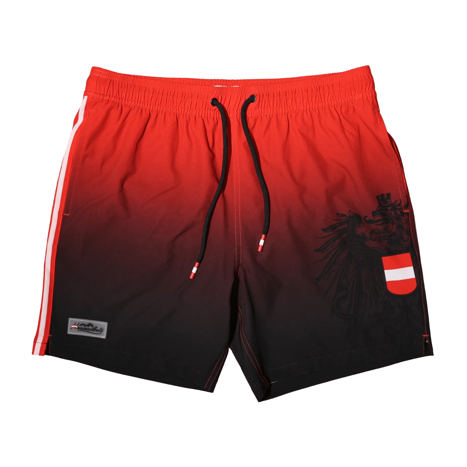 Östereich Adler Badehose rot schwarz #Farbe_Rot/Schwarz