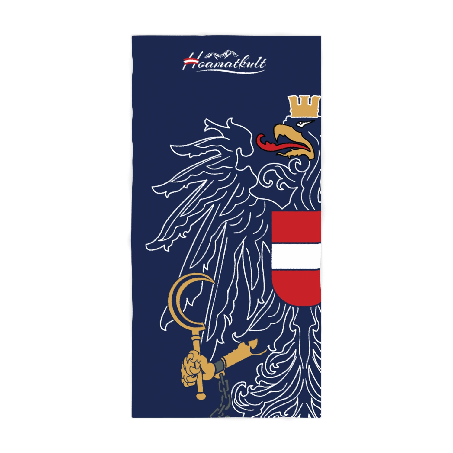 Österreich Adler Badetuch Mikrofaser dunkelblau