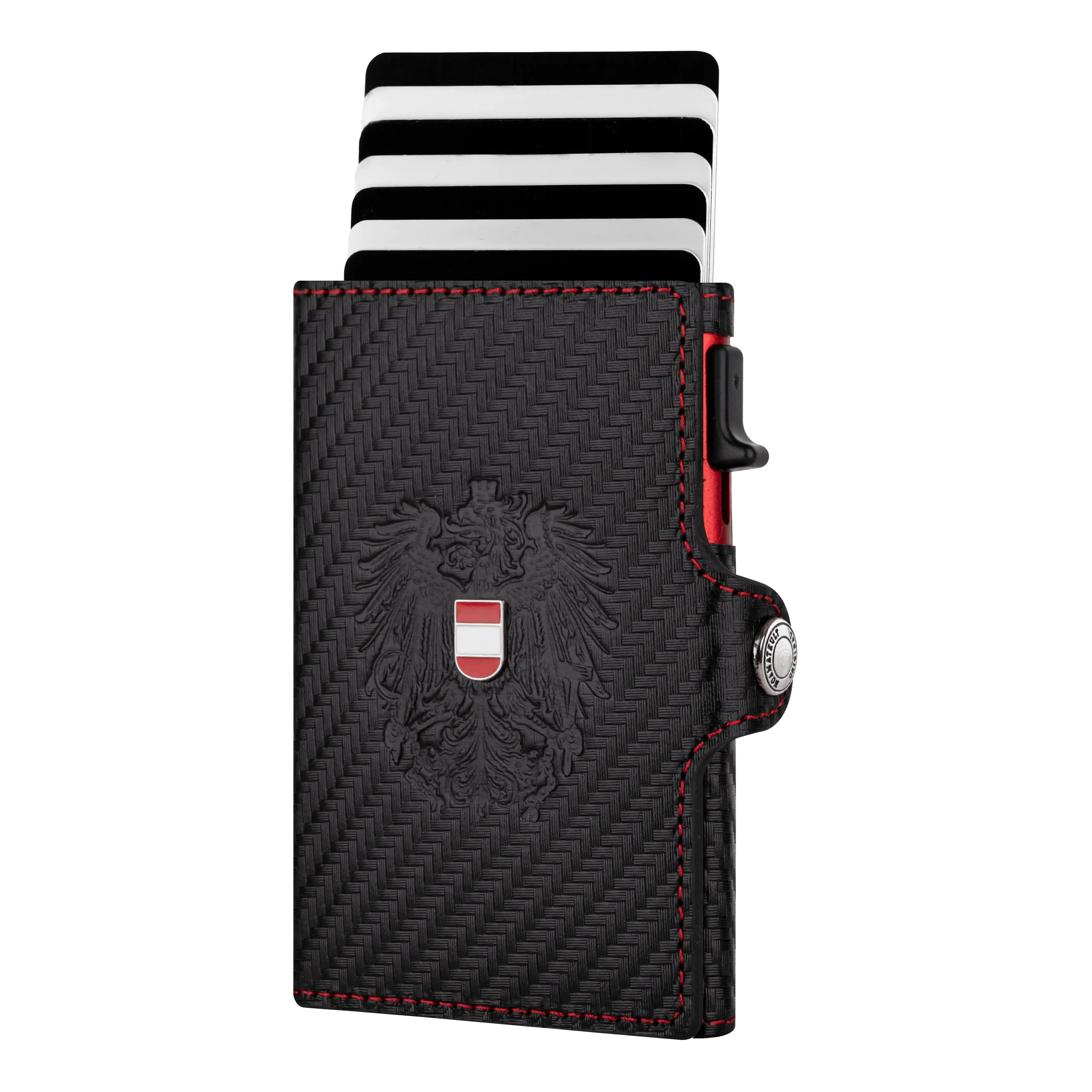 Österreich Adler Carbon Leder Geldtasche #Farbe_Carbon