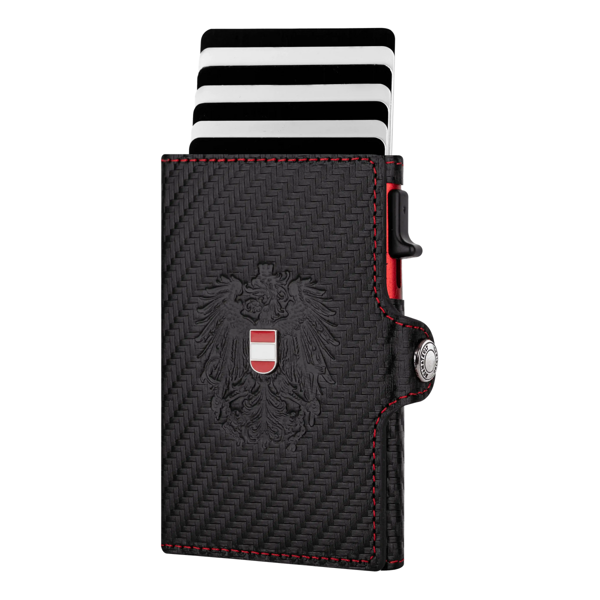 Österreich Adler Carbon Leder Geldtasche #Farbe_Carbon