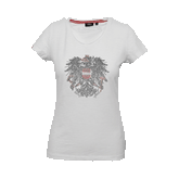 Österreich Adler Damen Glitzer Shirt weiß #Farbe_Weiß
