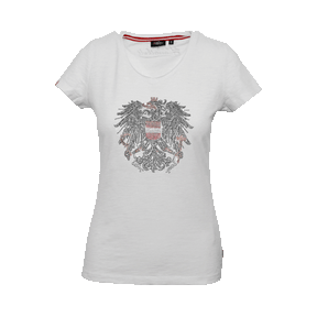 Österreich Adler Glitzer T-Shirt - Weiss