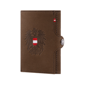 Adler Slim Wallet aus Echtleder mit Spiegel, Münzfach & RFID-Schutz