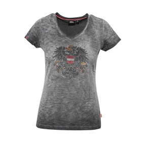 Österreich Adler Glitzer T-Shirt - Anthrazit