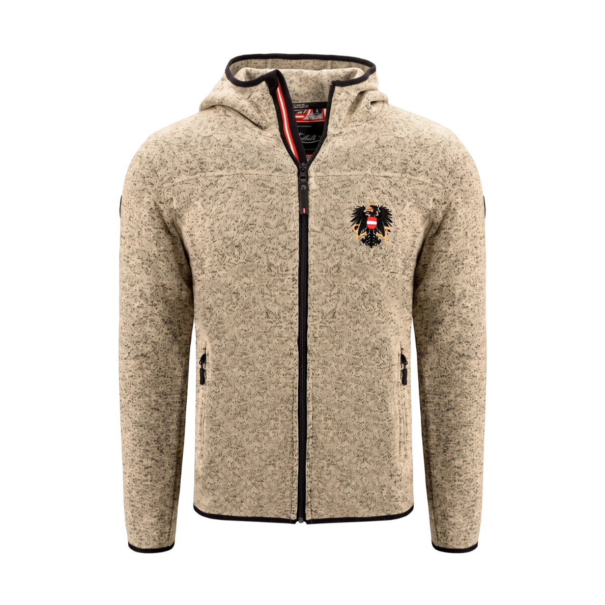 LIMITIERTE Österreich Adler Kultjacke mit Kapuze - Sandbraun