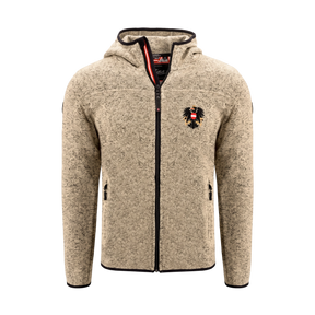 LIMITIERTE Österreich Adler Kultjacke mit Kapuze - Sandbraun