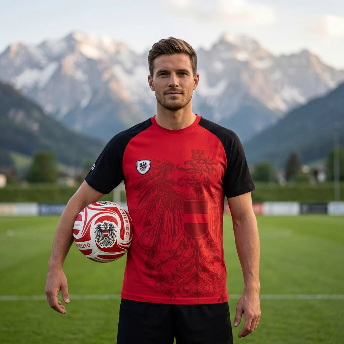 Österreich Adler Fußball Fan Shirt rot