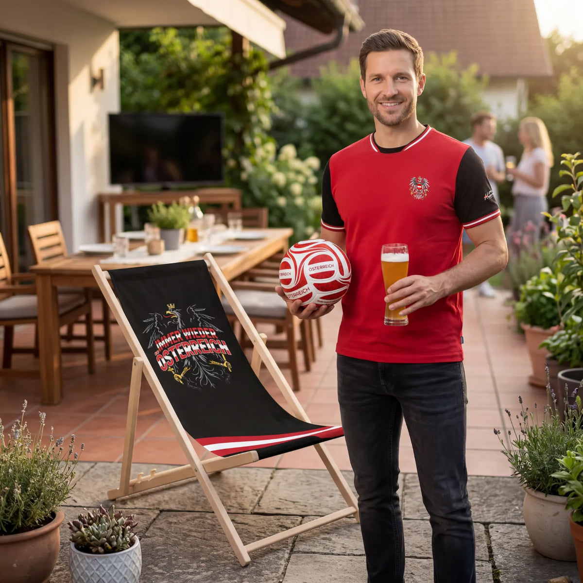 Österreich Adler Fußball Liegestuhl