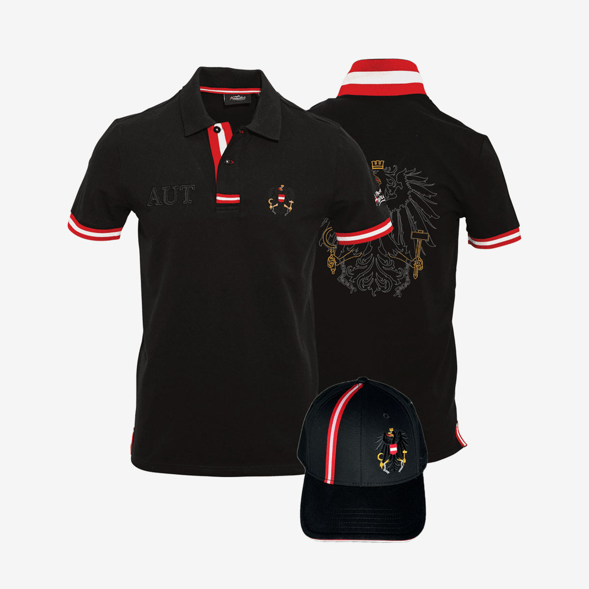 Österreich Adler Geschenkset Polo Cap