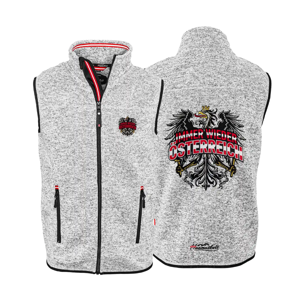 Österreich Adler Gilet hellgrau Herren #Farbe_Hellgrau