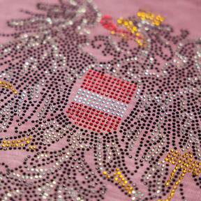 Österreich Adler Glitzer T-Shirt - Rosa