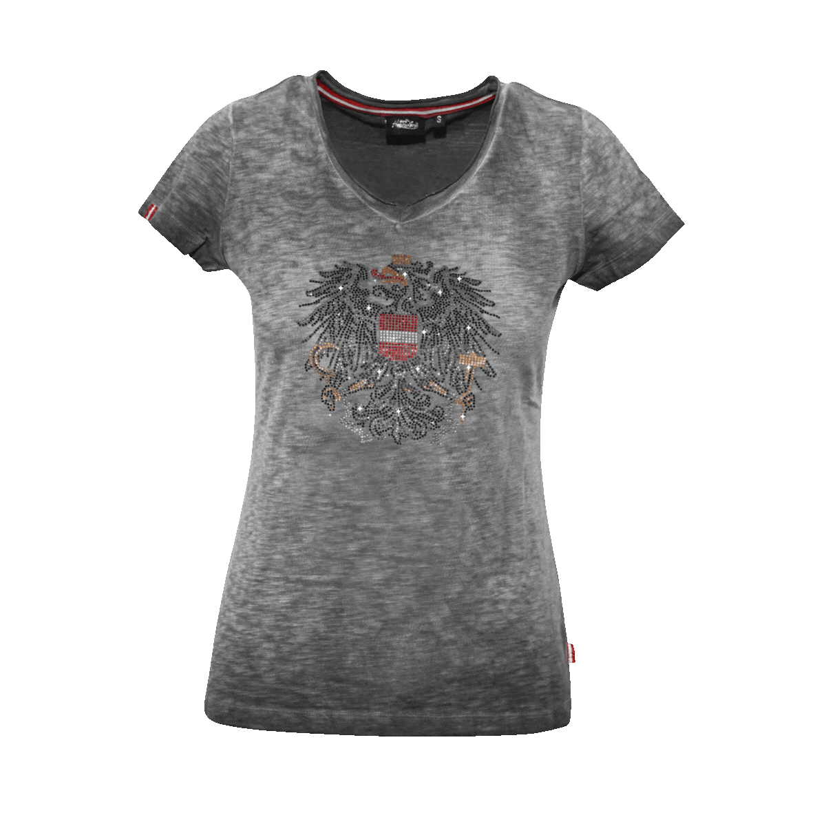 Österreich Adler Glitzer T-Shirt dunkelgrau #Farbe_Dunkelgrau